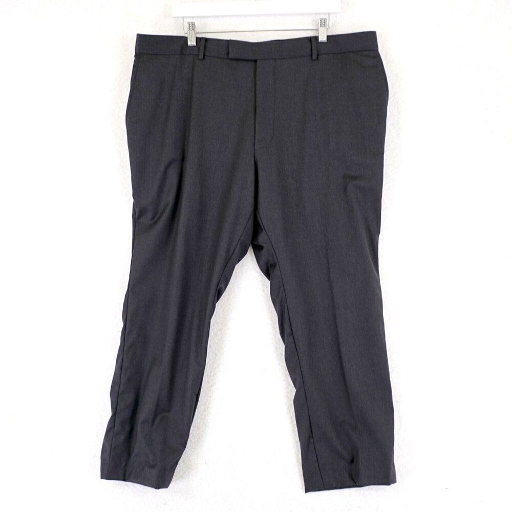 Hugo Boss James Brown Super 100s Wool Charcoal 39/27 Dress Pants Mid Rise Flat F